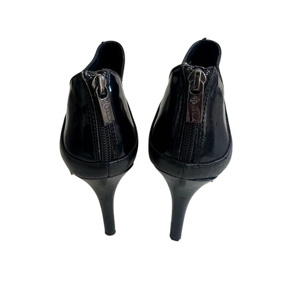 ISOLA Black Pebble Leather Heels Booties Ankle Boots Size 7 - Picture 2 of 8